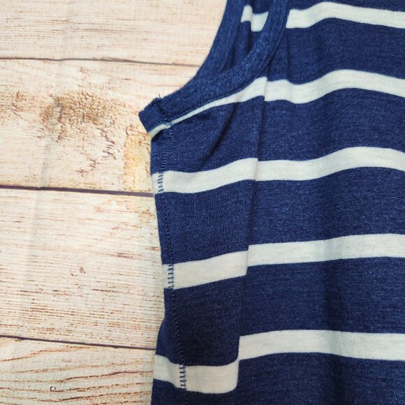 Rag & Bone Jean Blue White Striped Women's Tank Top Small Comfy 100% Cotton - Picture 8 of 12